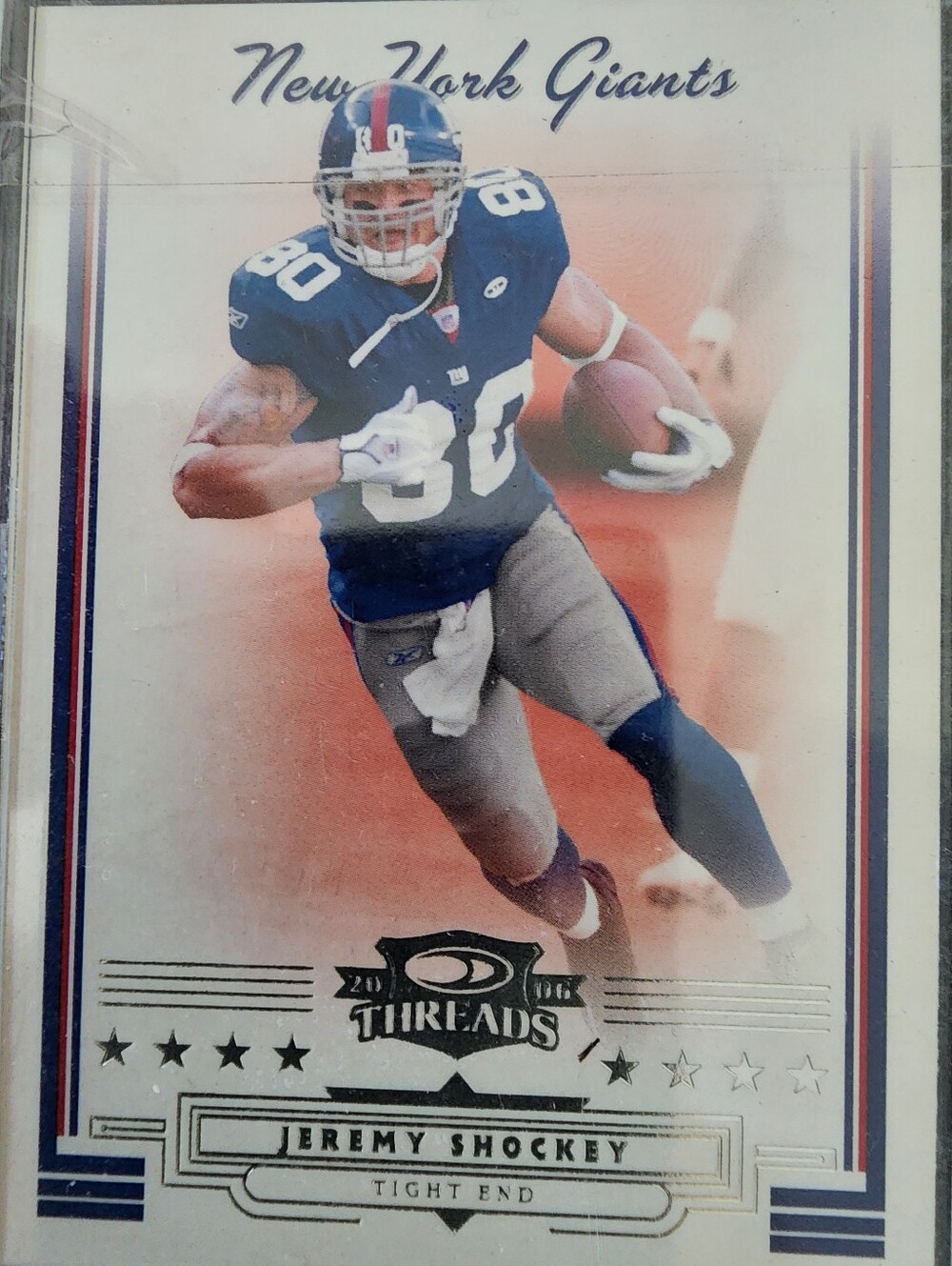 Collectible N Y Giants Football Card Display Plaque - Marble Look - Picture 4 of 5